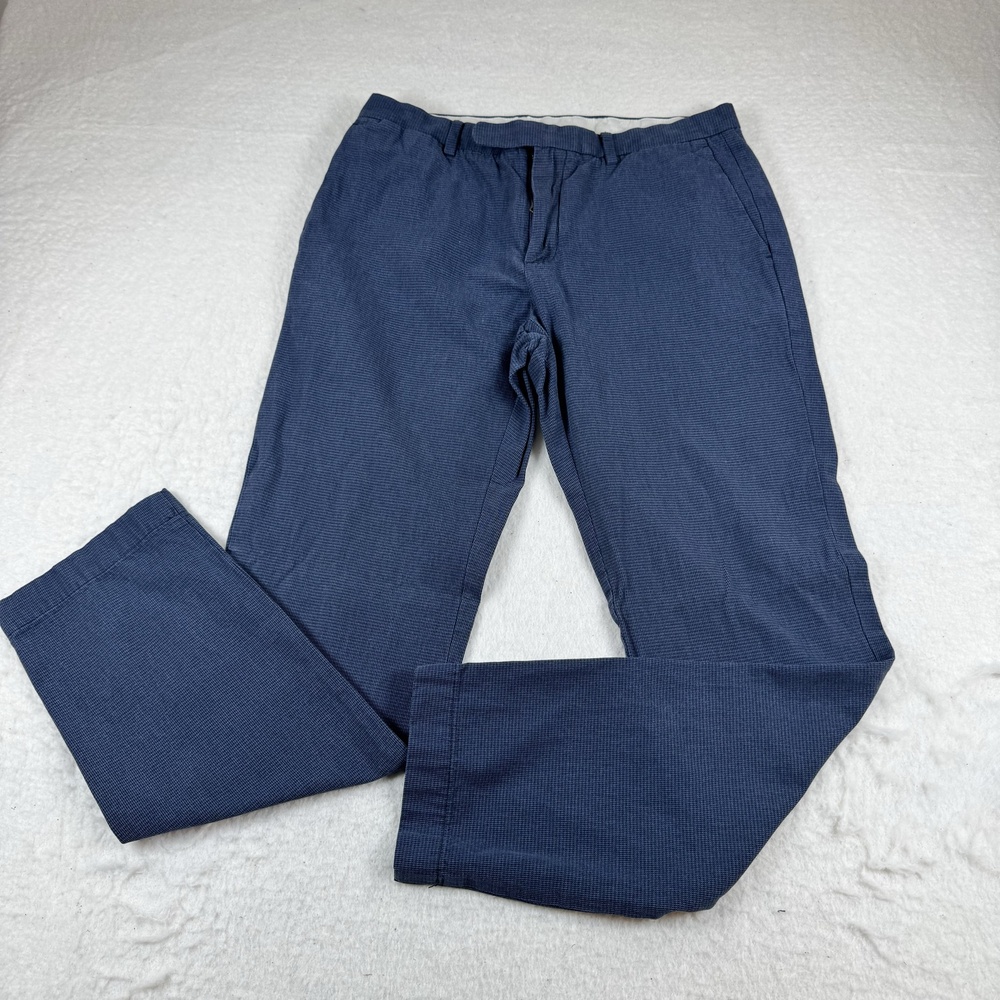 Brooks Brothers Pants Mens Size 32 Blue Check Red Fleece Chino Casual Wear